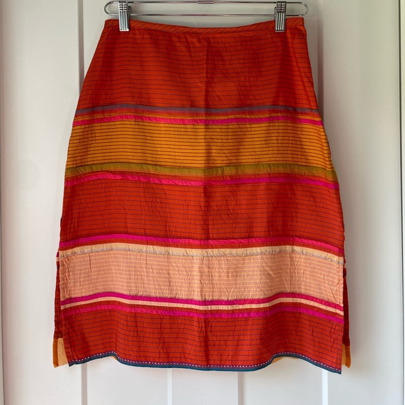 dosa by Christina Kim at La Garçonne Silk Striped Skirt - Picture 4 of 14